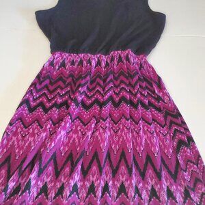Faded Glory Women's Maxi Dress (Purple and Black)